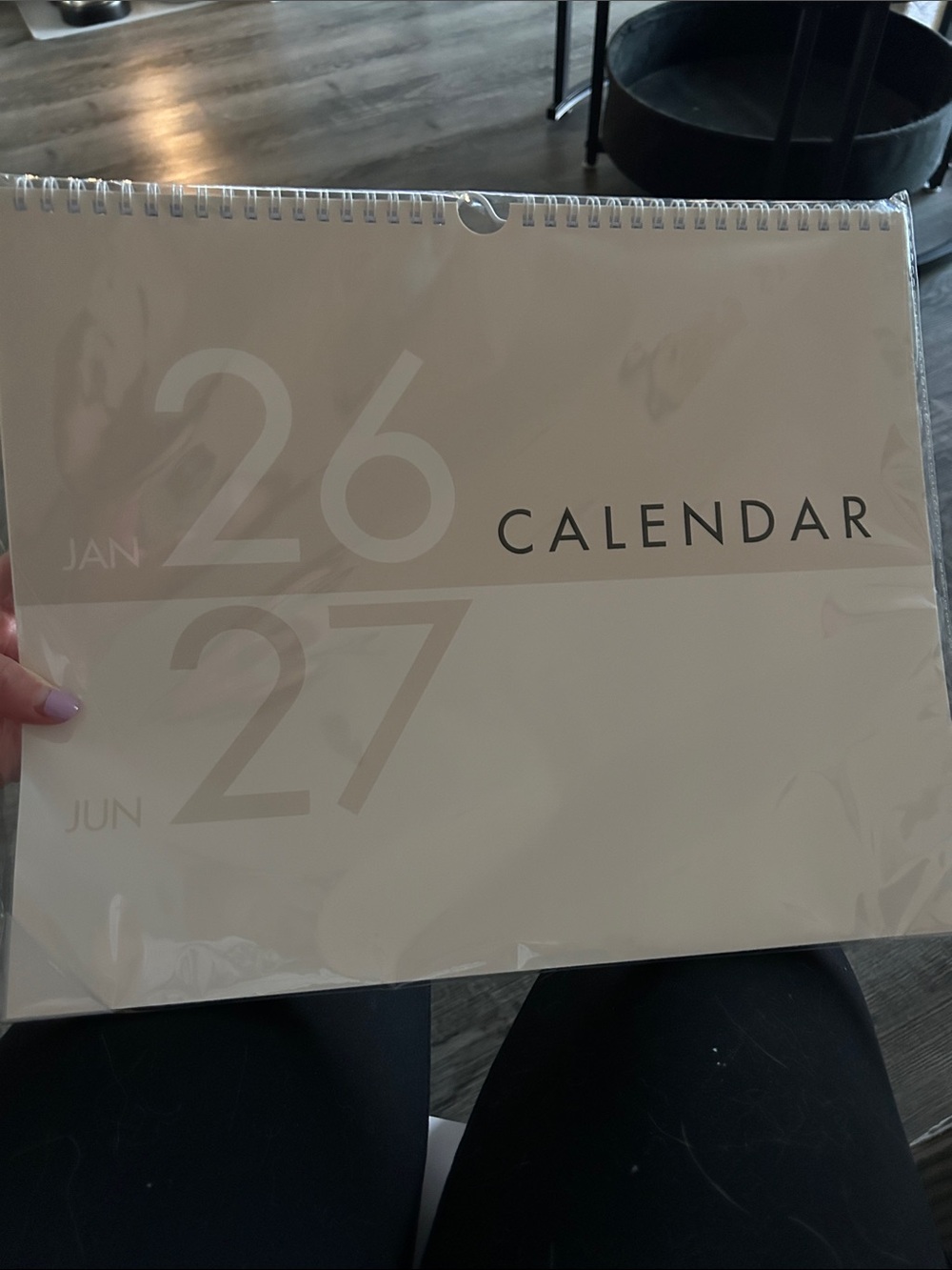 Amazon Neutral Beige Spiral Wall Calendar - White & Beige